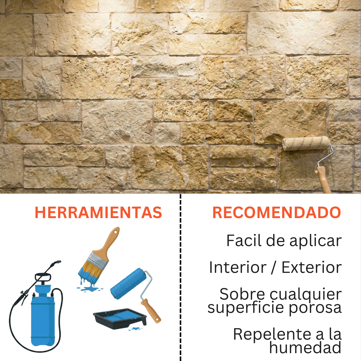 Sellador hidrofugante Repelente al Agua - Para superficies porosas