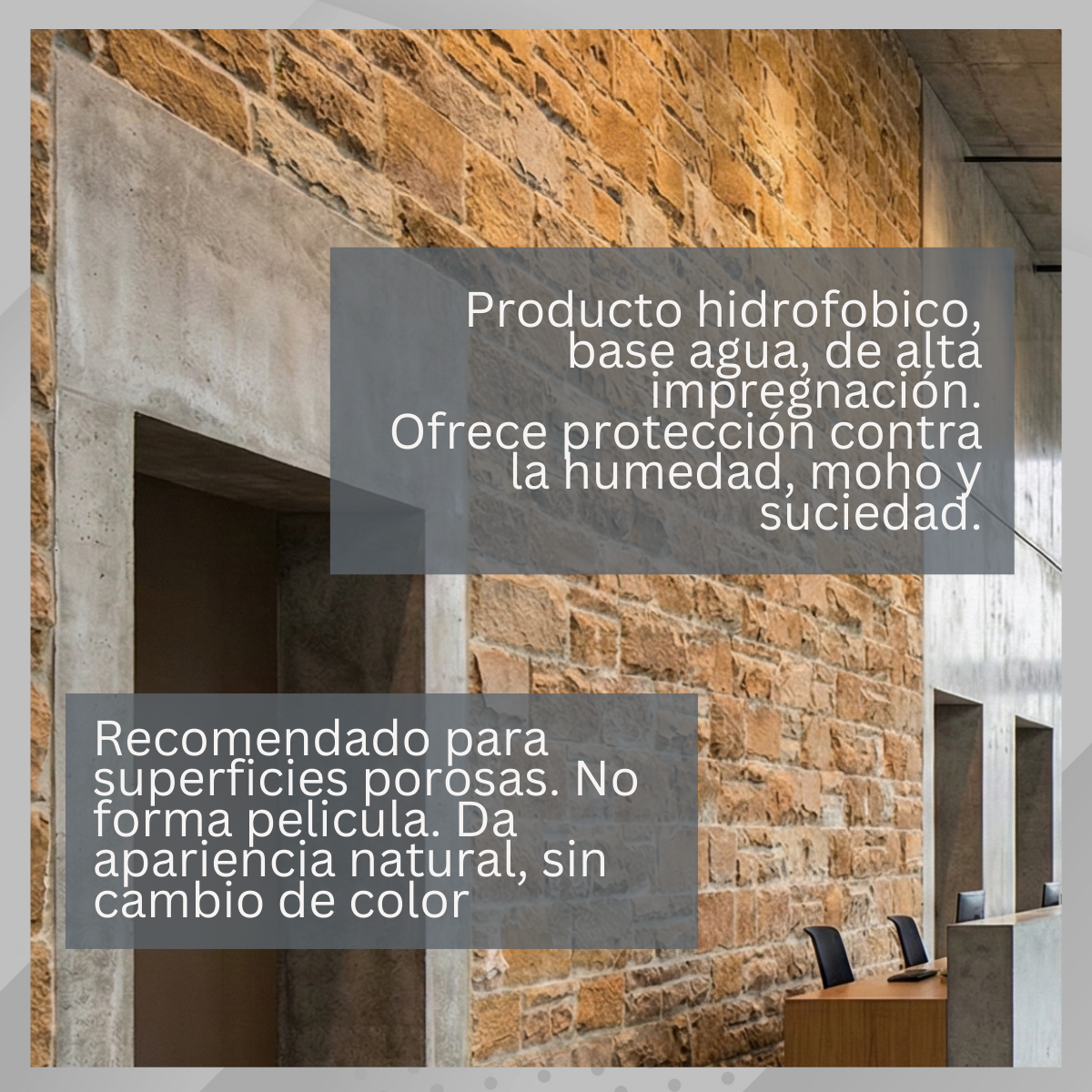 Sellador hidrofugante Repelente al Agua - Para superficies porosas