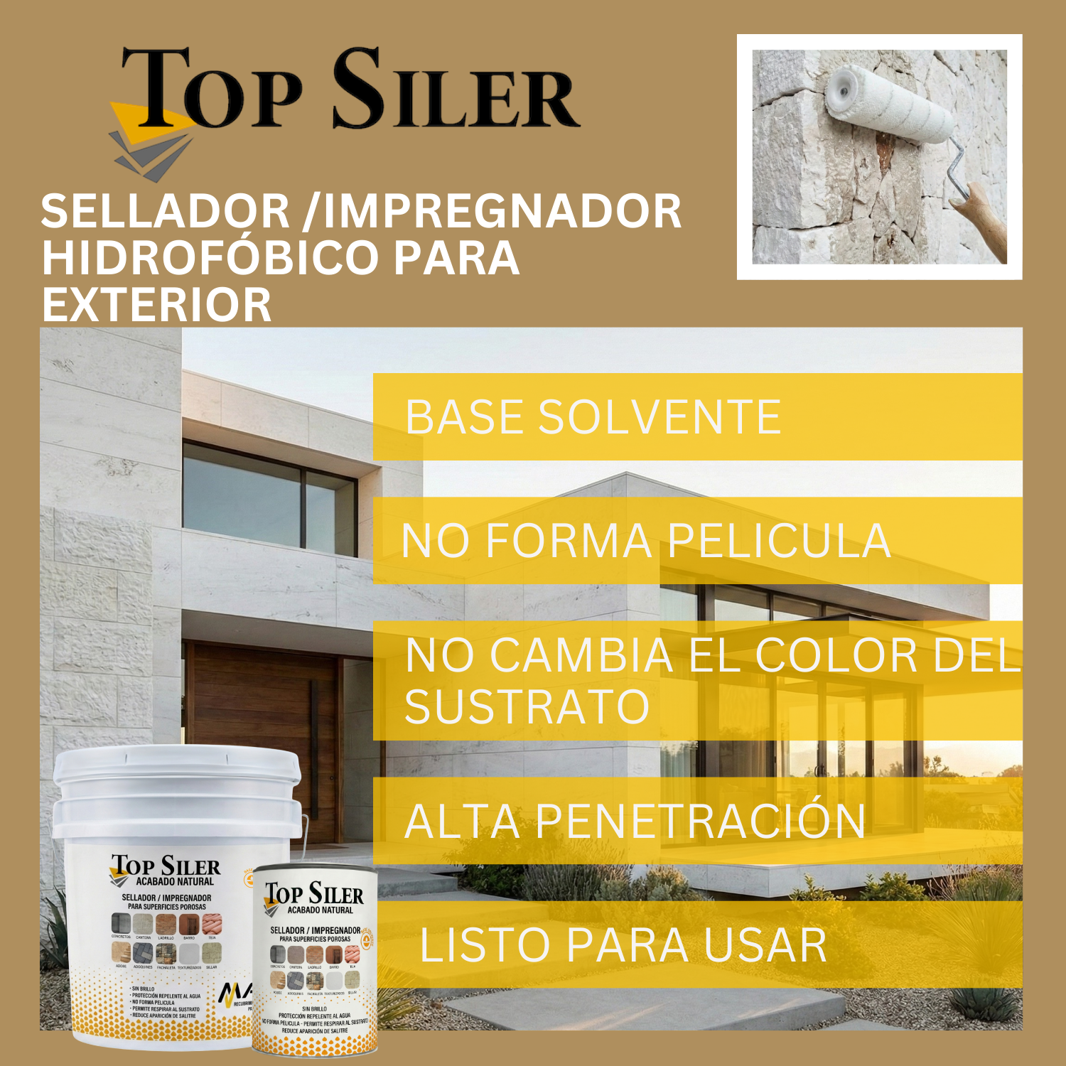 TopSiler Base Solvente Acabado Natural