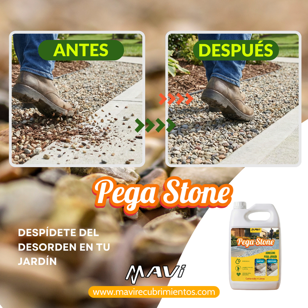 PegaStone - Pegamento Para Gravas Y Mantillo De Jardín