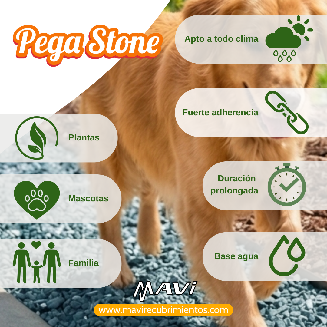 PegaStone - Pegamento Para Gravas Y Mantillo De Jardín