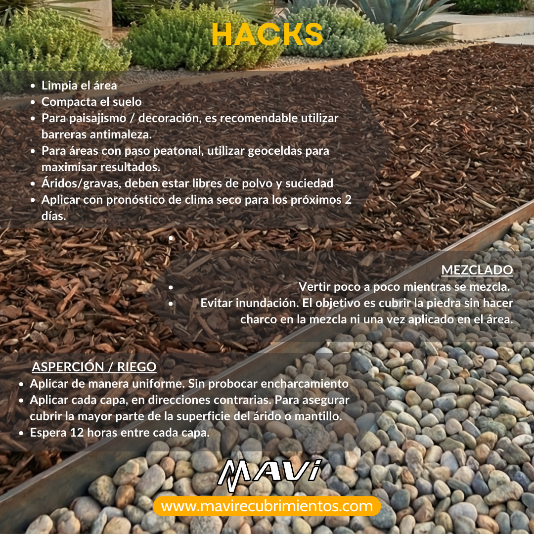 PegaStone - Pegamento Para Gravas Y Mantillo De Jardín
