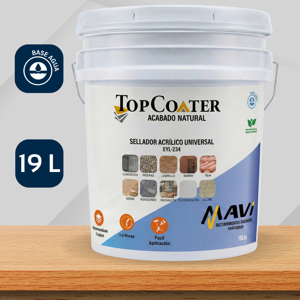 TopCoater Sellador Acrílico Acabado Natural Base Agua