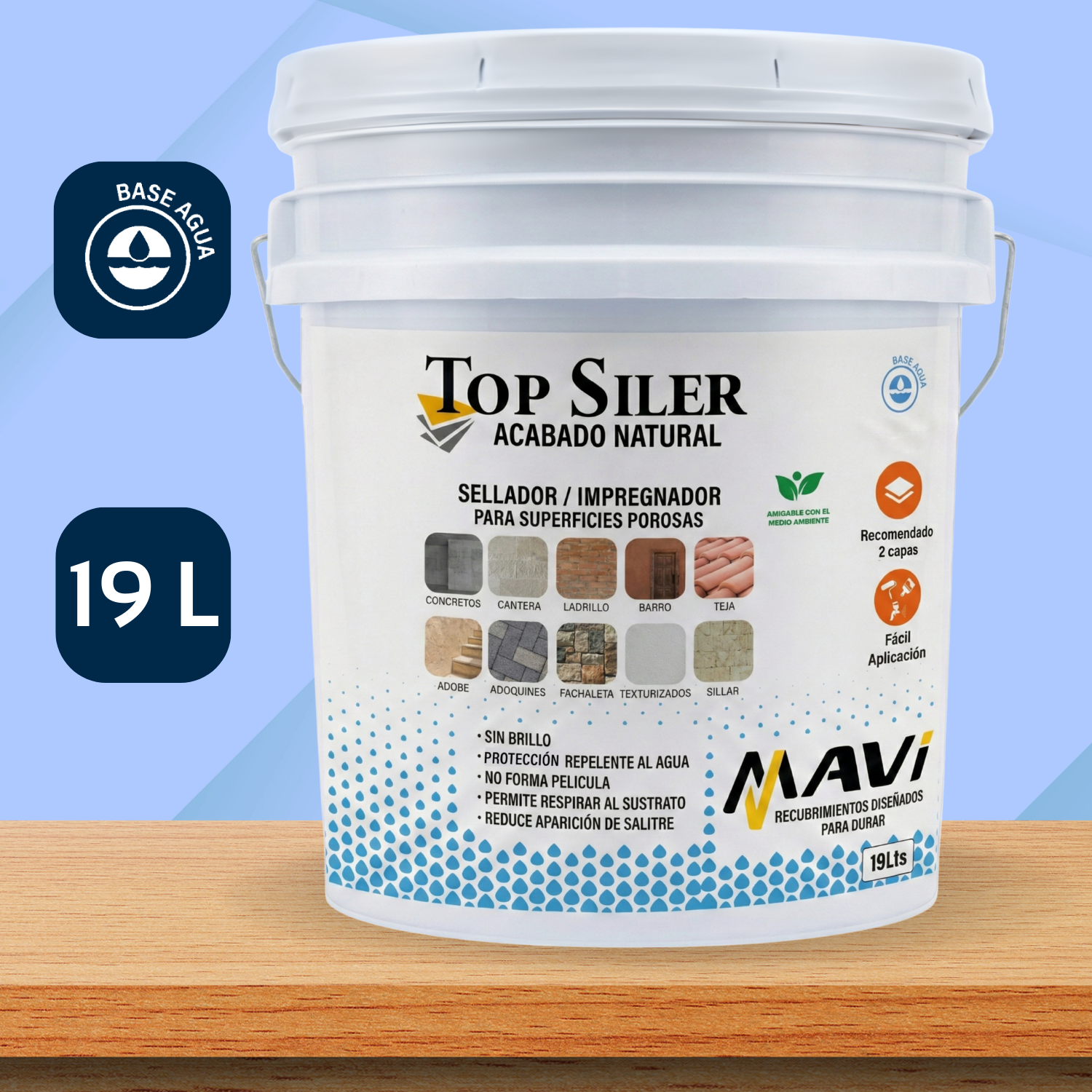 TopSiler Base Agua Acabado Natural